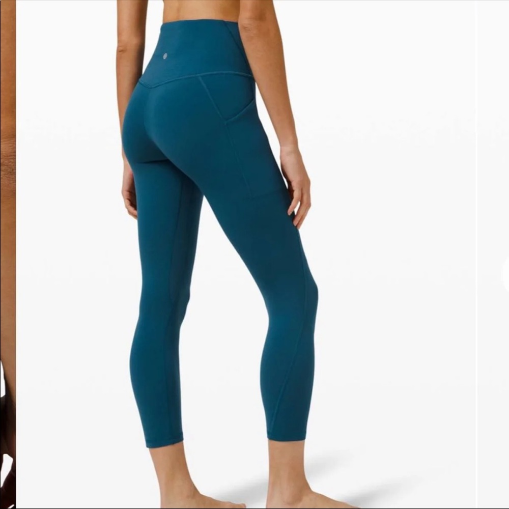 Lululemon Align w/ Pockets 25" Blue Borealis size 4